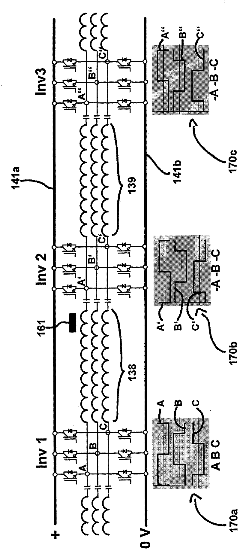Producing electromagnetic fields for transferring electric energy to a vehicle