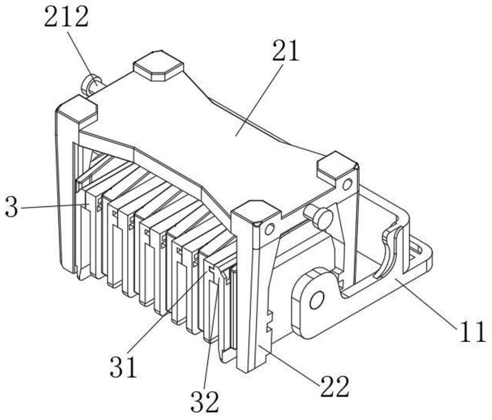 Rapid locking modular connector with handle and special crankshaft copper bar