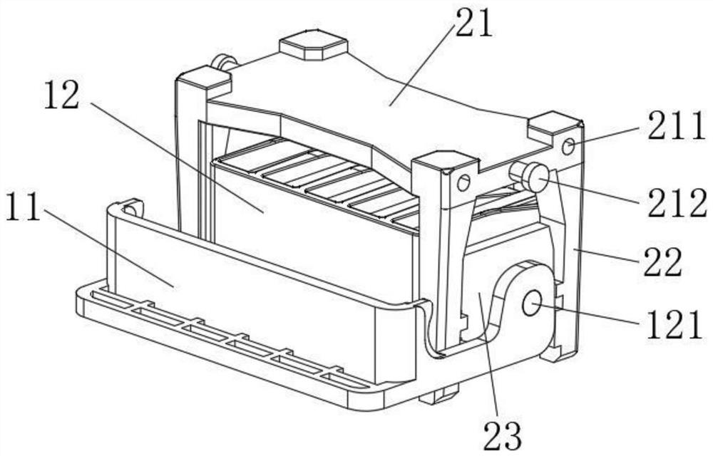 Rapid locking modular connector with handle and special crankshaft copper bar