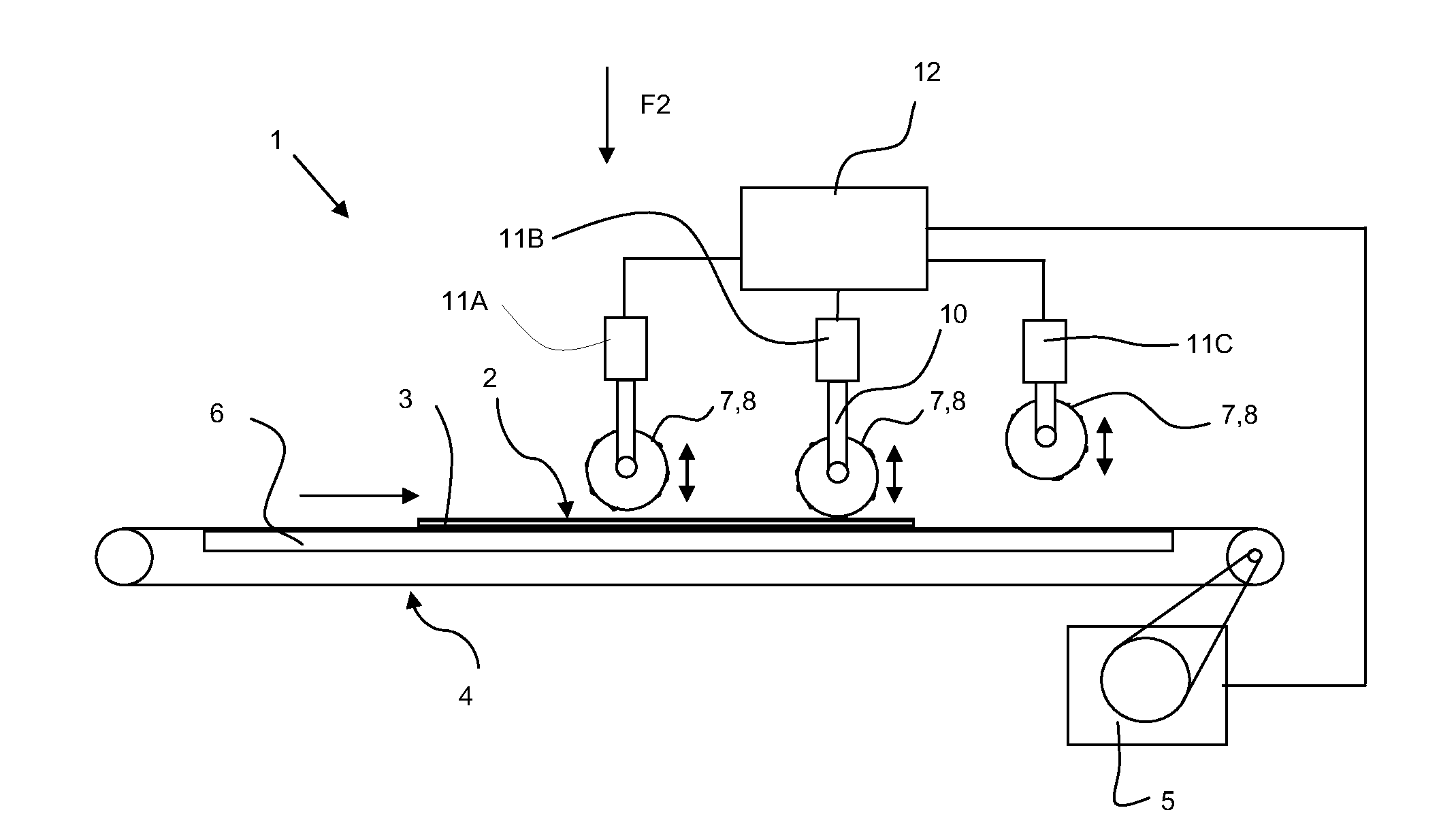 Distressing process and apparatus for applying such process