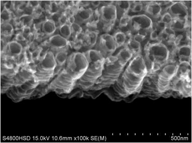 Surface gaseous penetration modification method of nanometer titanium dioxide film photocatalyst
