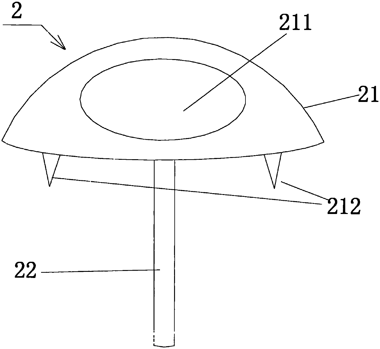 A kind of round nail used for conduction of dimming film