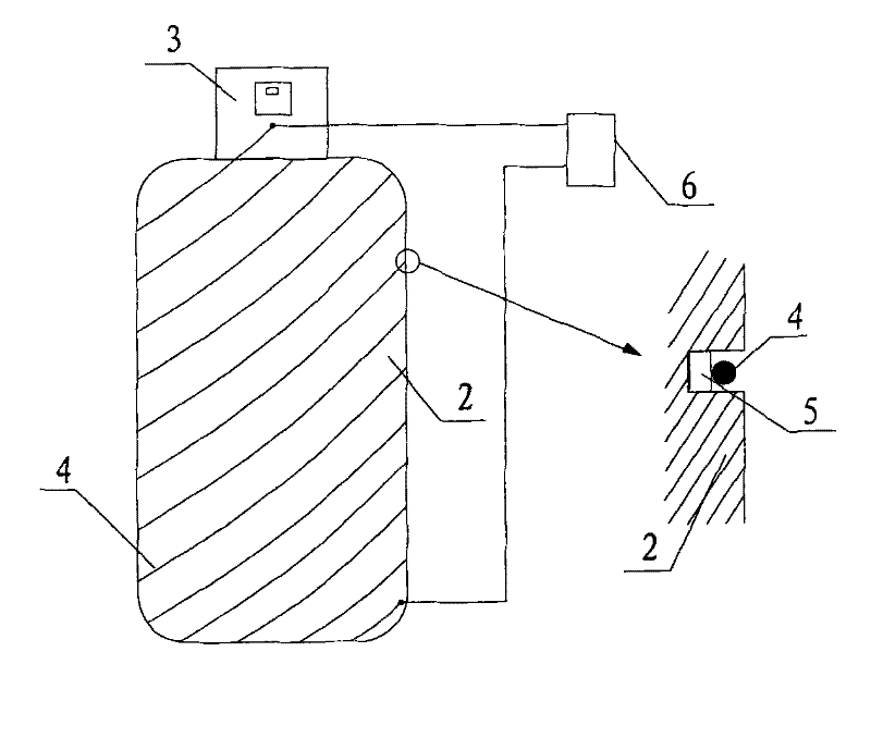Explosion-proof steel cylinder with pretensioning conductive wire and method for setting the same