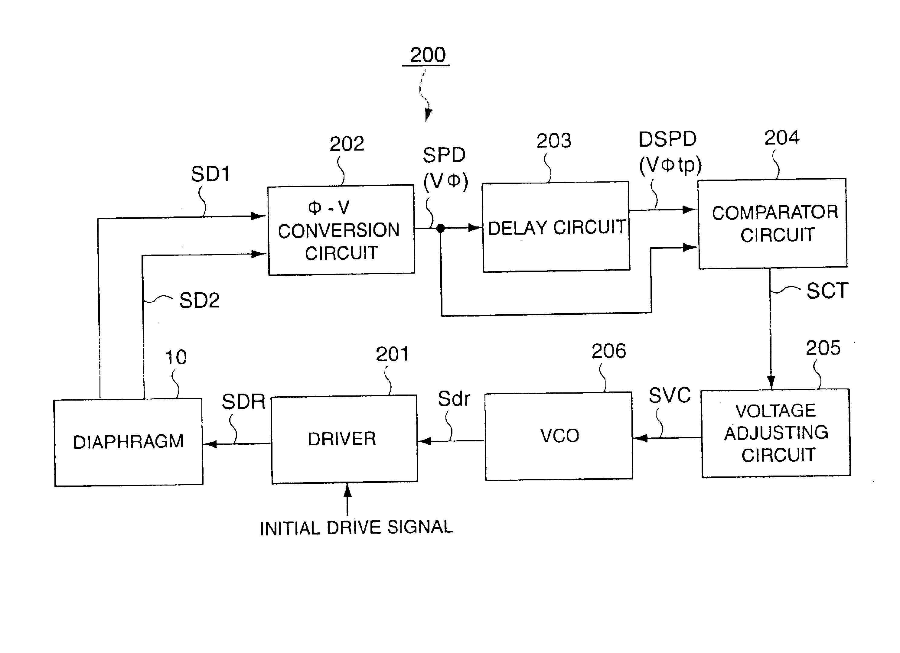 Piezoactuator and drive circuit therefor