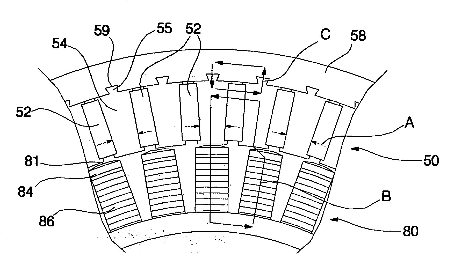 Motor, method for manufacturing field magnet assembly of the same, and washing machine with the same