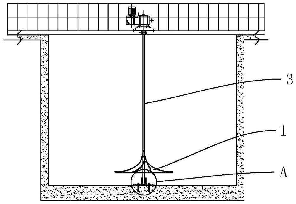 Fixing device for stabilizing double-curved-surface stirrer