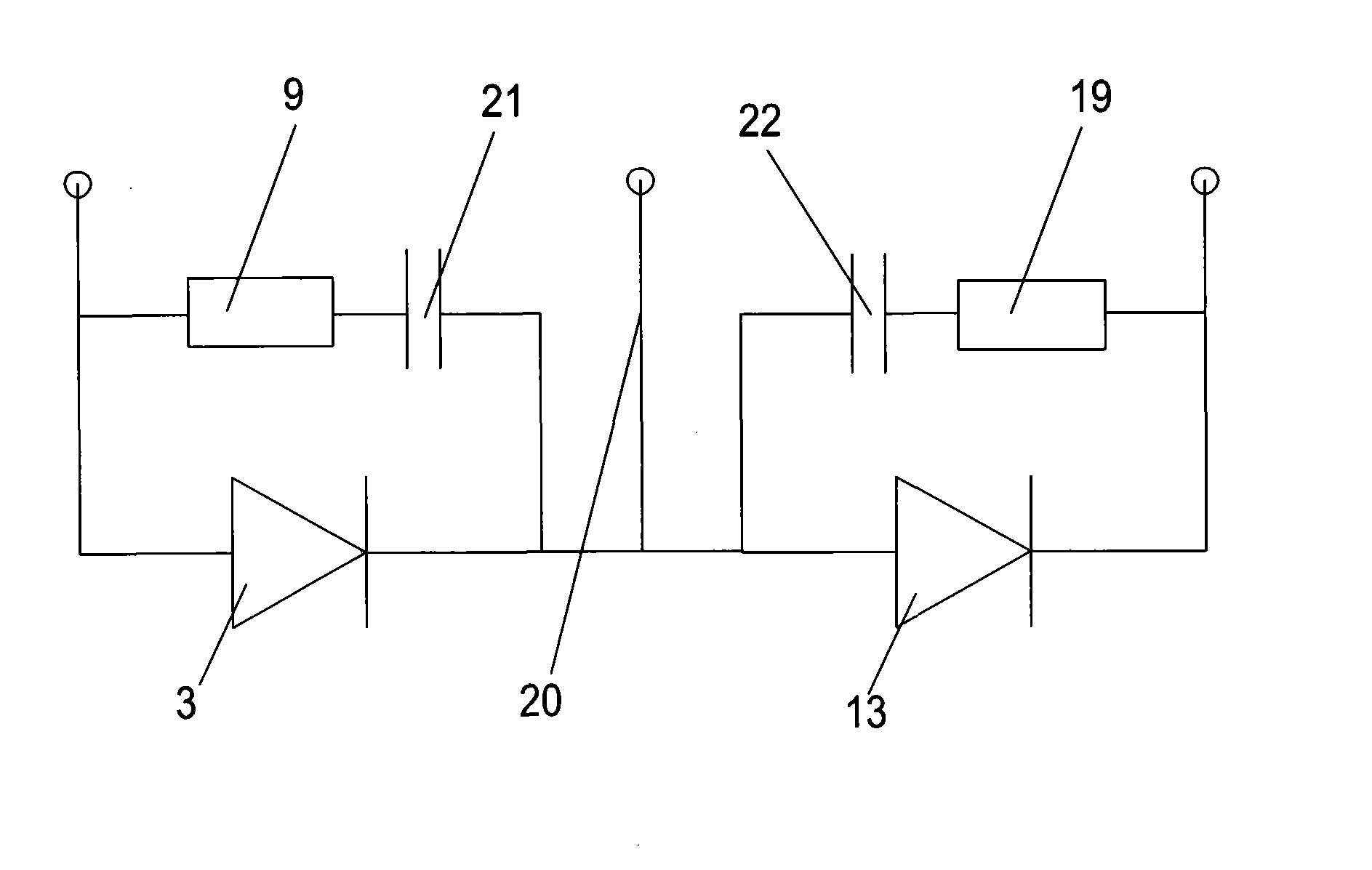 Built-in resistance and capacitance protection type rotating rectifier assembly