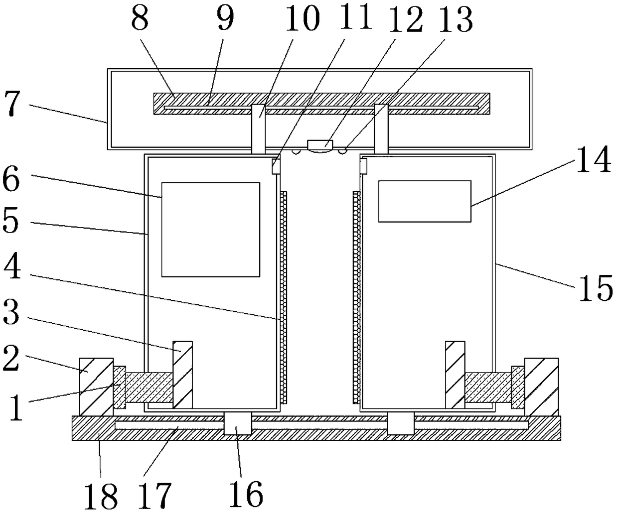 Elevator door for vertical lifting type elevator