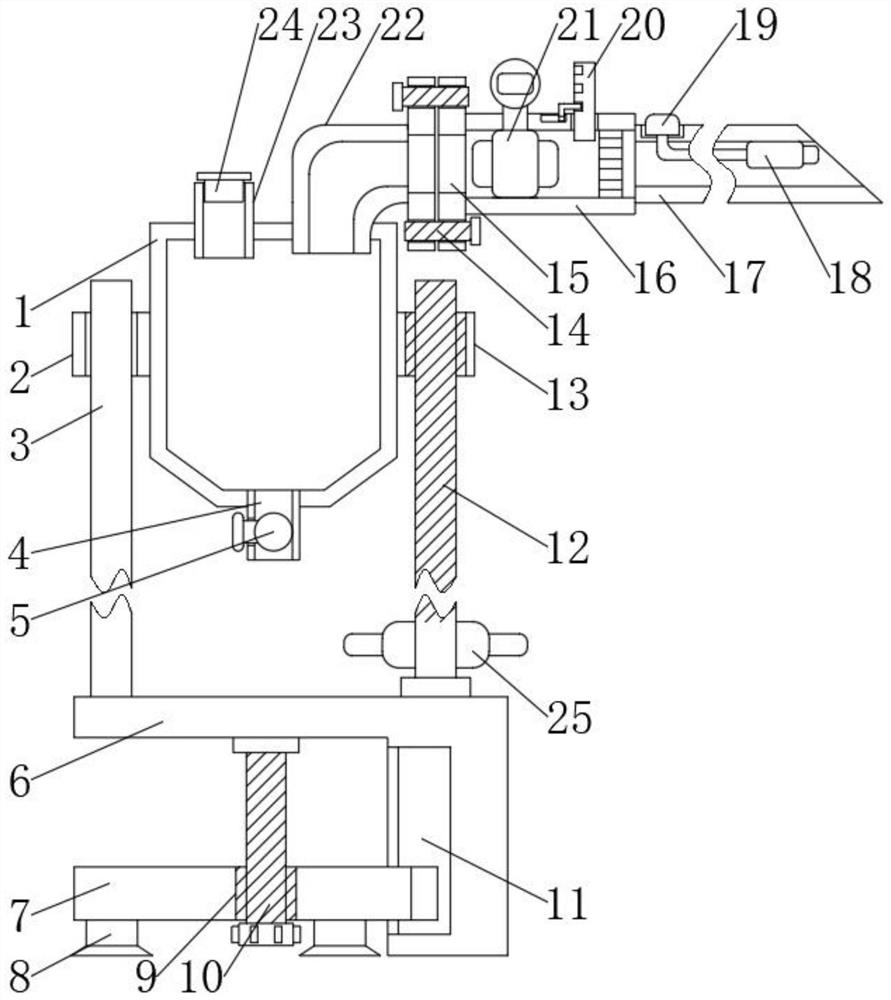 Ventricular drainage device capable of being accurately adjusted