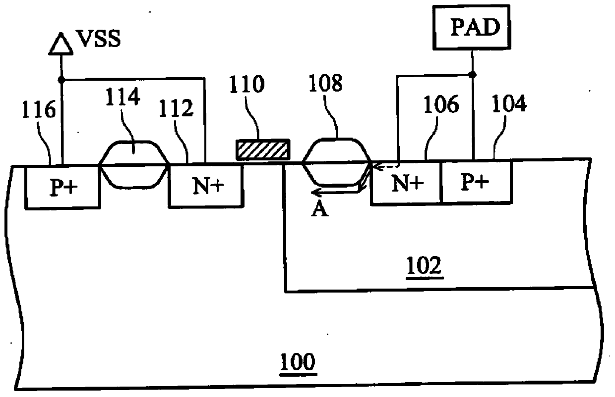 ldmos device with esd protection function and its layout
