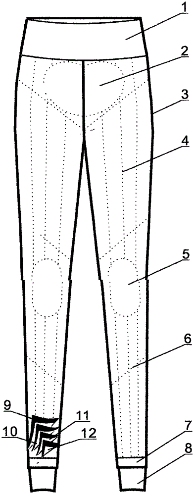 Method for making wool knitted cold-proof trousers with socks arranged on leg openings