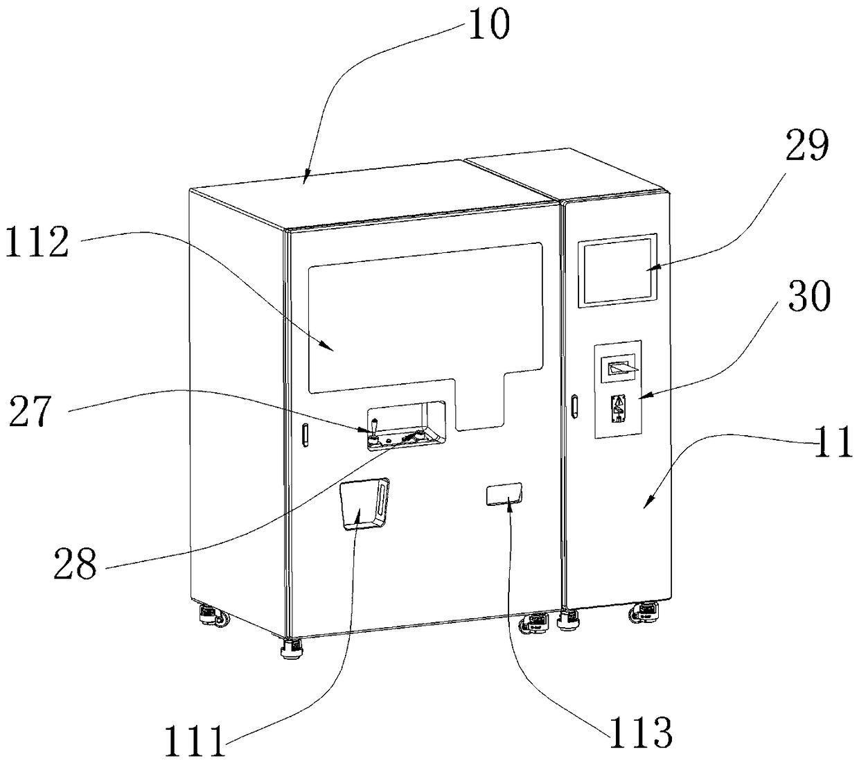 Automatic juice extraction device and method for vending beverage machine
