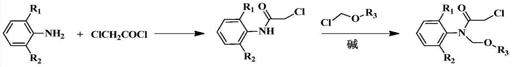 Method utilizing micro-reactor to continuously synthesize amide herbicide