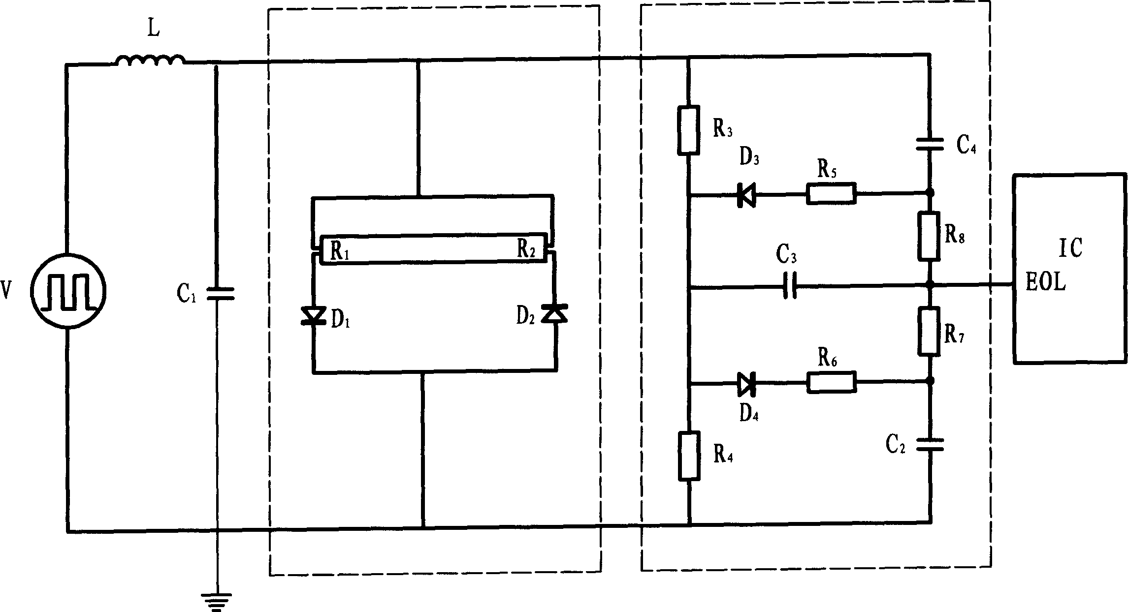 Circuit used for eliminating energy saving lamp stroboscopic effect