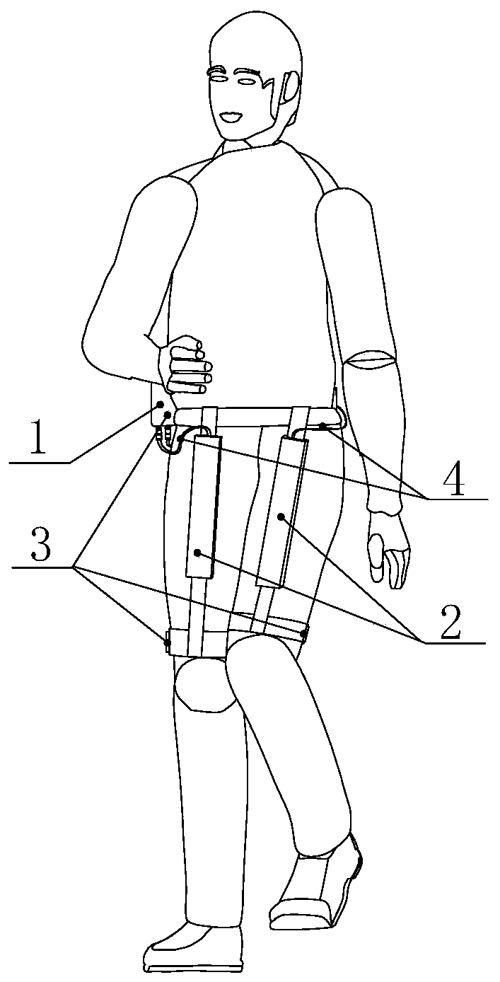 Walking assisting flexible exoskeleton and control method thereof