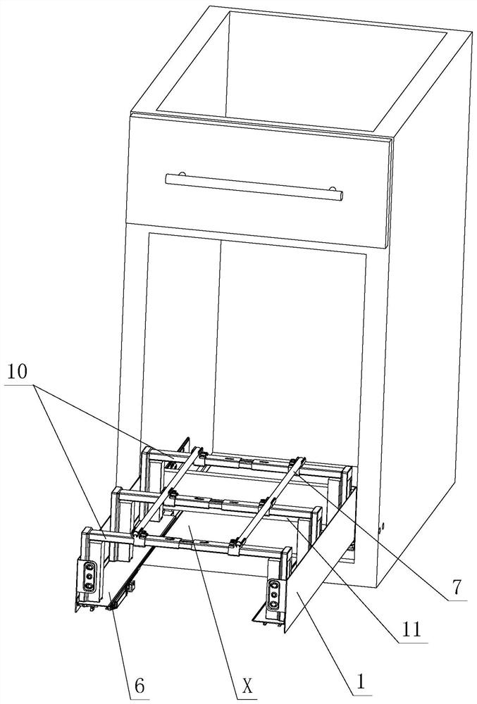 Concealed positioning and bearing structure of device