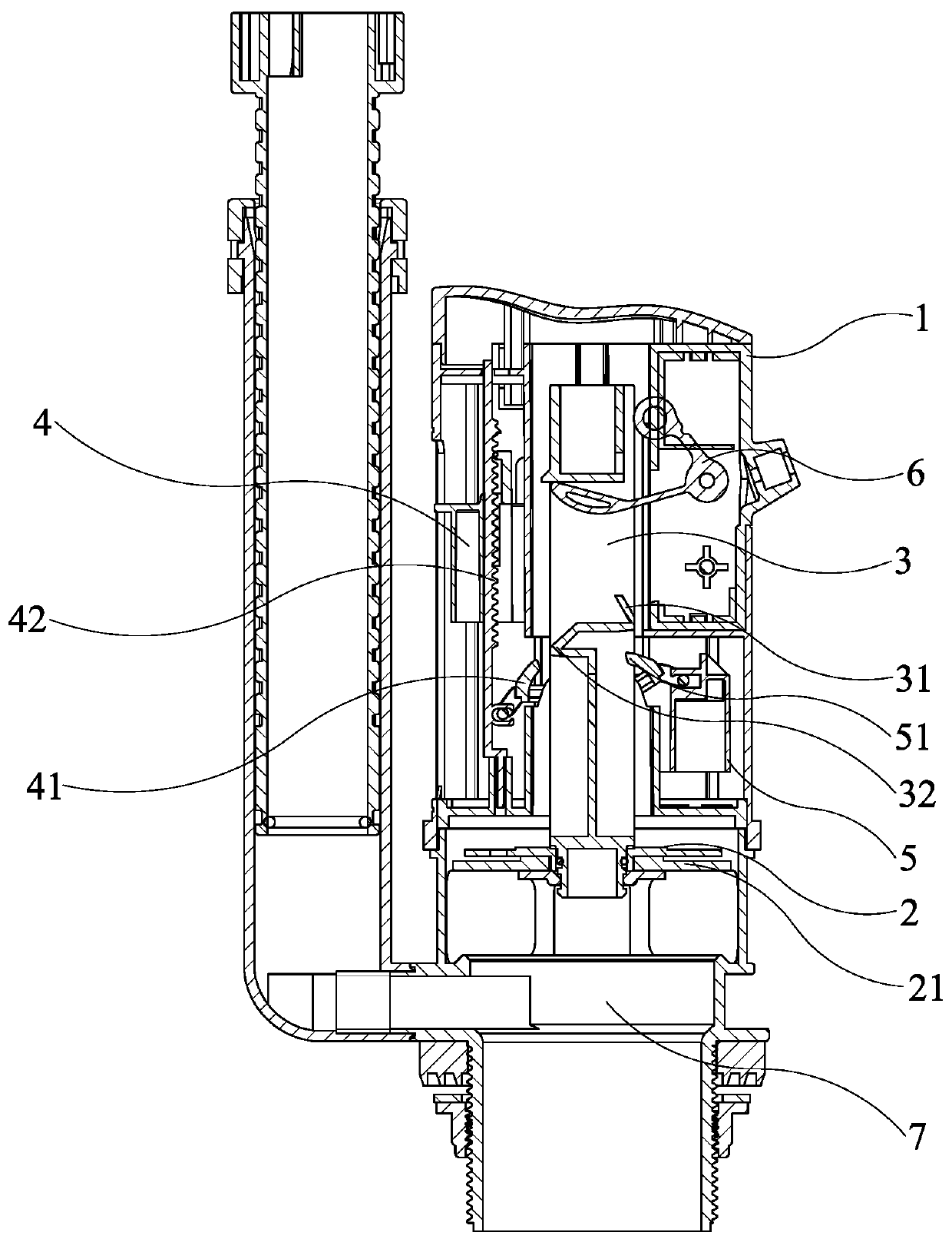 Drainage valve with drainage speed variable at drainage state