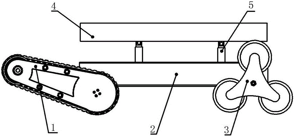 Auxiliary carrying stair-climbing robot combined with wheel track