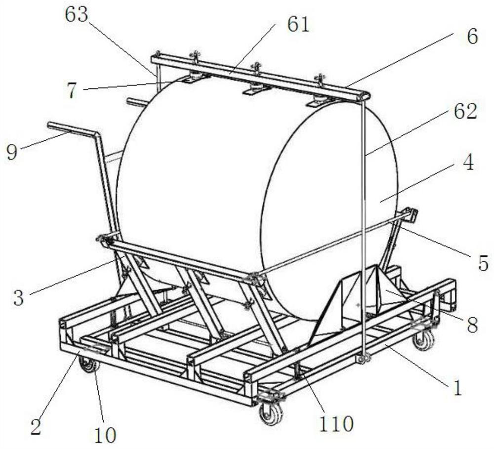 A movable round bale resilience test bench