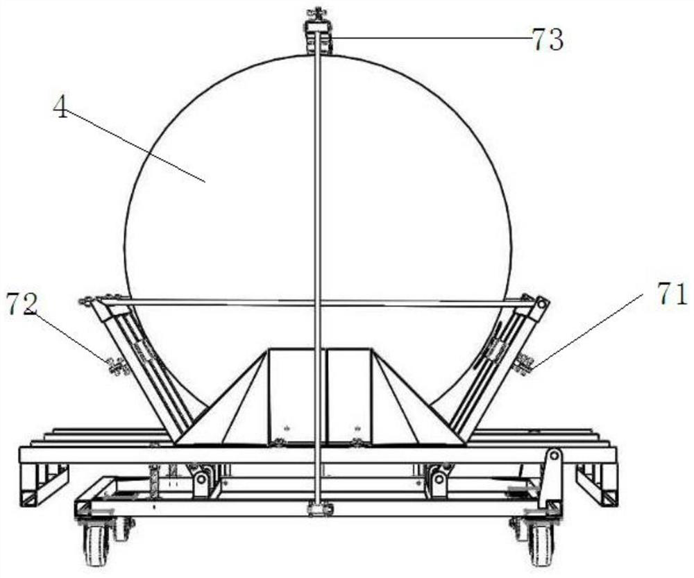A movable round bale resilience test bench