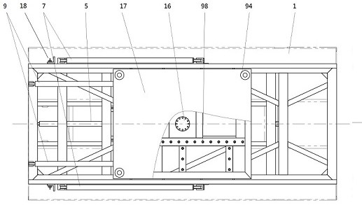 Hydraulic loading and unloading system and automatic barrier setting vehicle