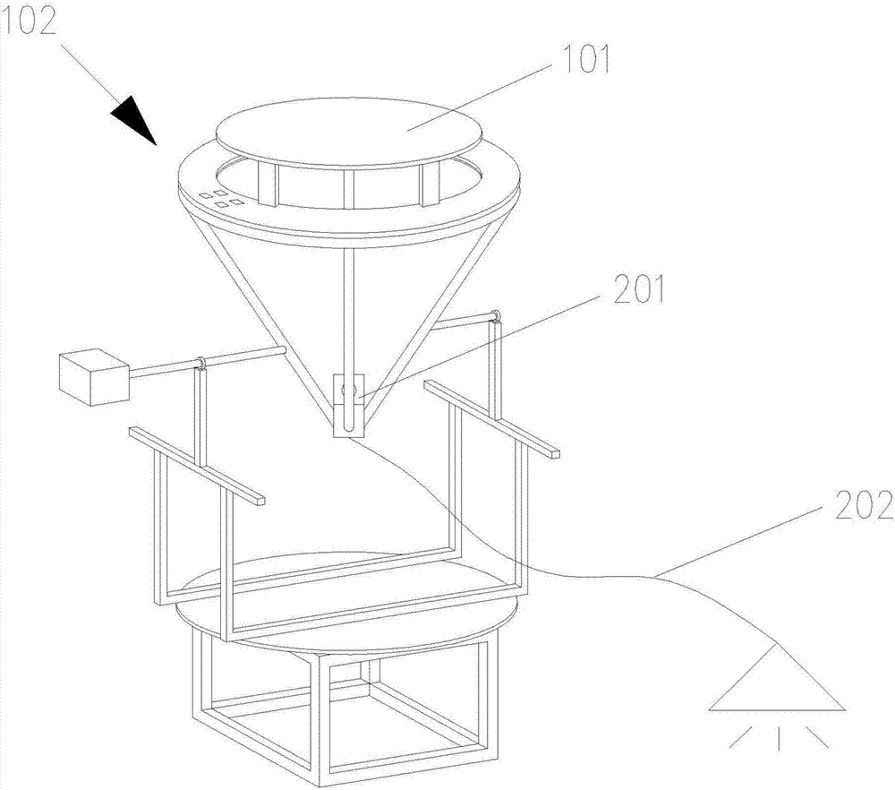 Light funnel illumination system based on conical fiber light guide
