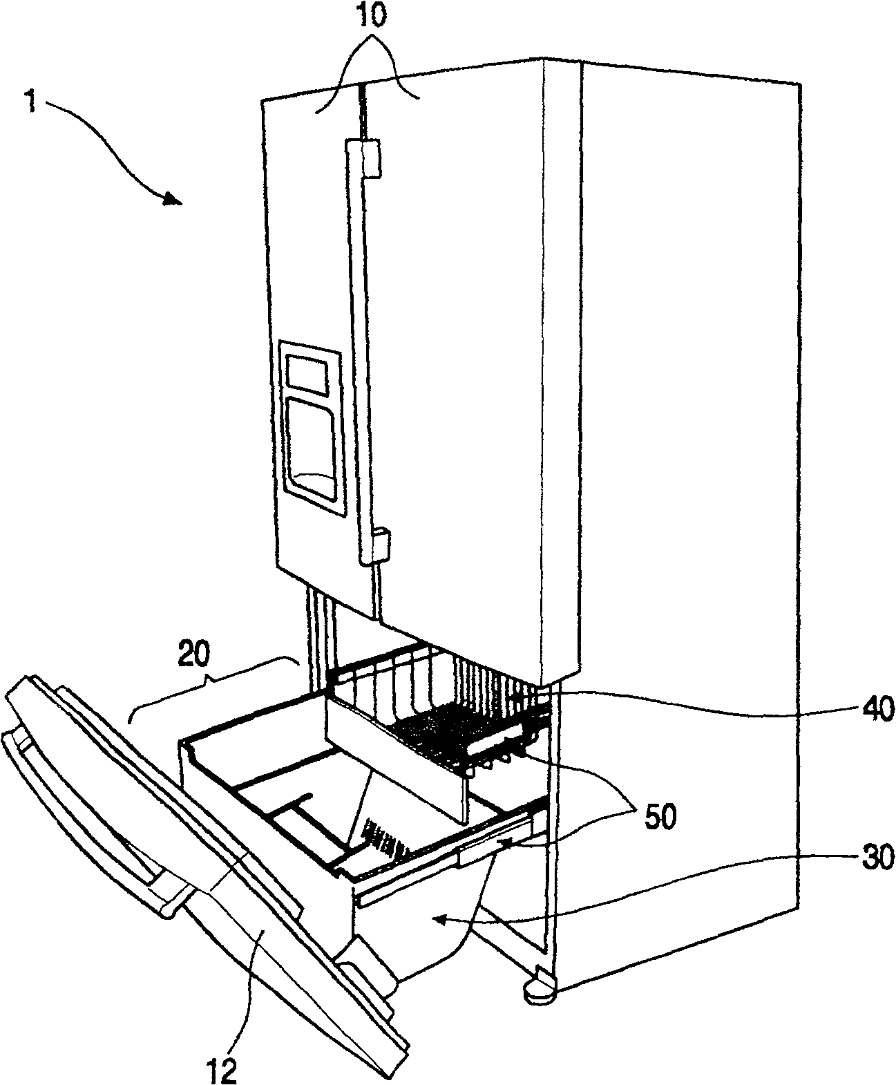 Double drawer for refrigerator