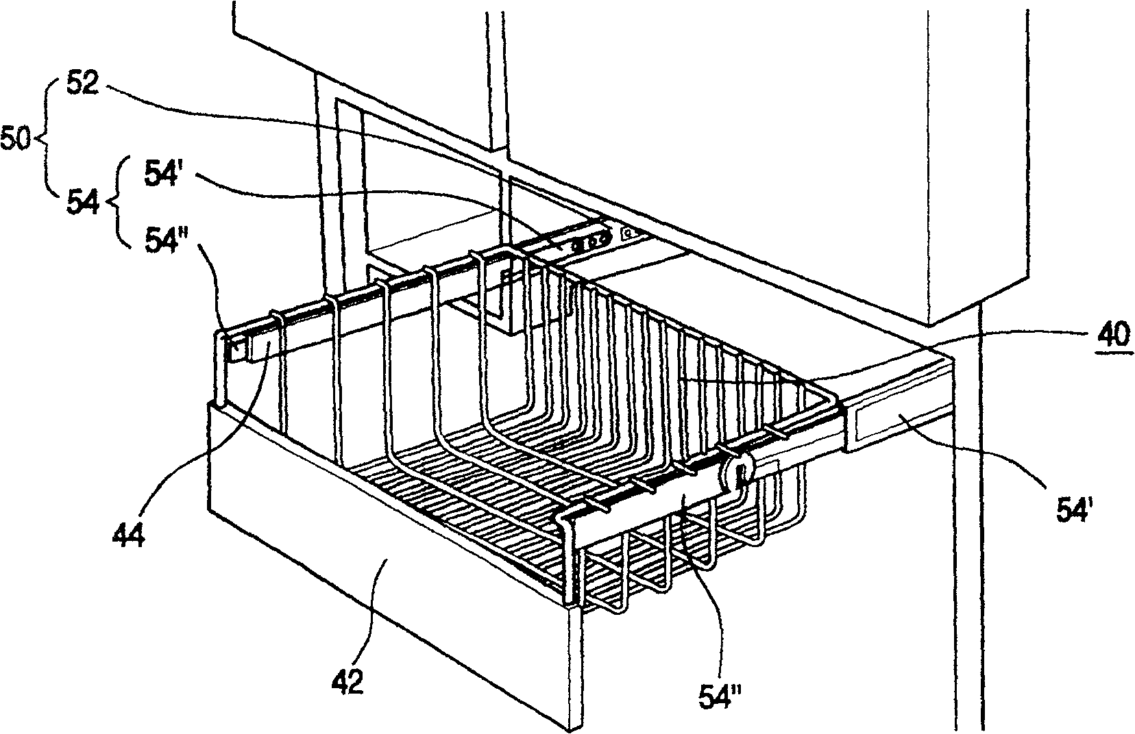 Double drawer for refrigerator