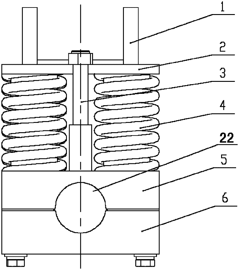 Damping and tensioning device used for triangle crawler wheel