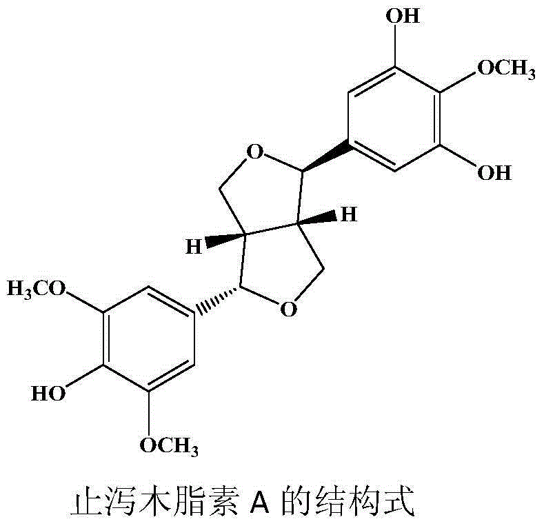 Antidiarrheal ligan compound A with antibacterial activity and application thereof