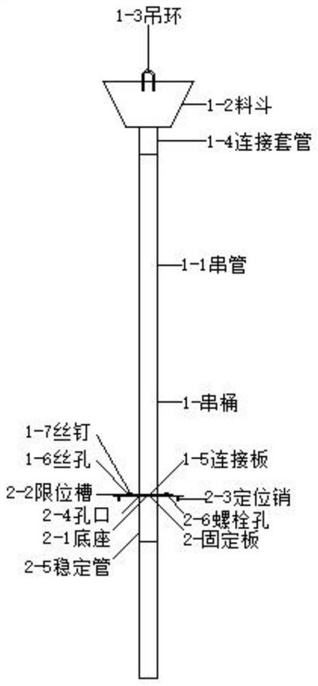 Concrete string barrel structure and concrete-filled steel tube pouring construction method