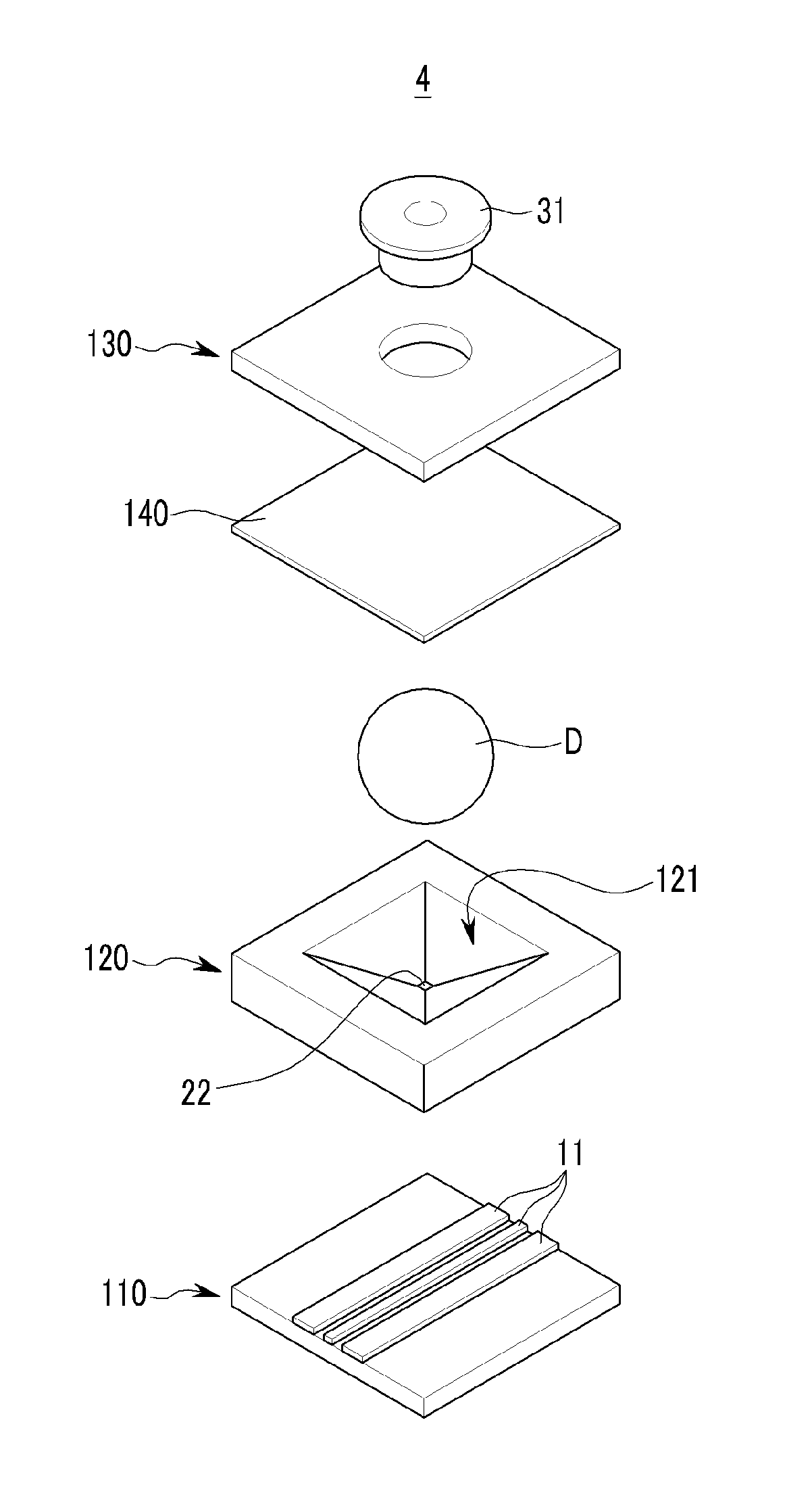 RF MEMS switch using change in shape of fine liquid metal droplet