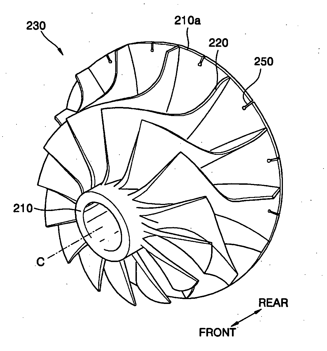 Radial-flow turbine wheel