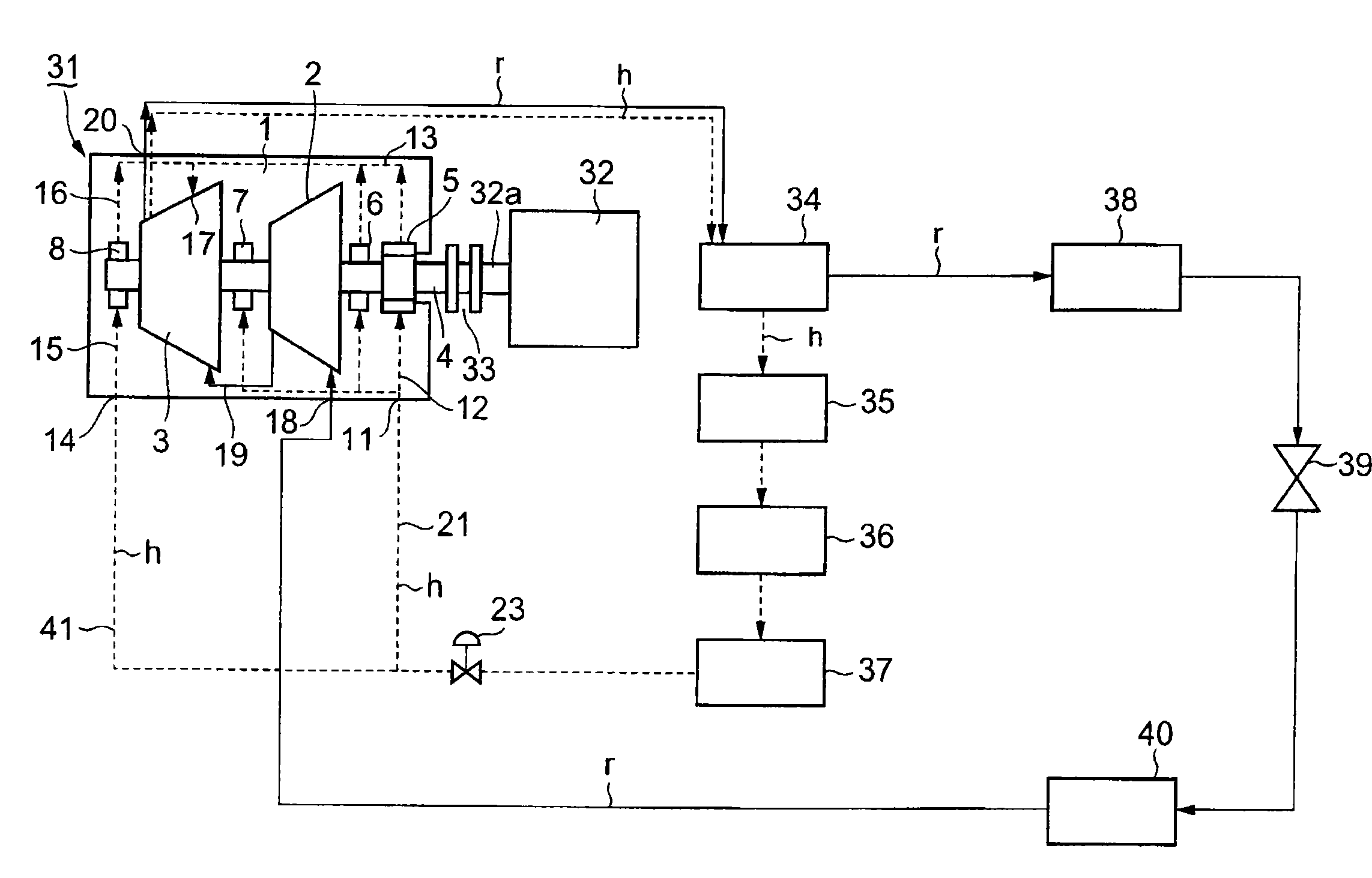 Oil supply method of two-stage screw compressor, two-stage screw compressor applying the method, and method of operating refrigerating machine having the compressor
