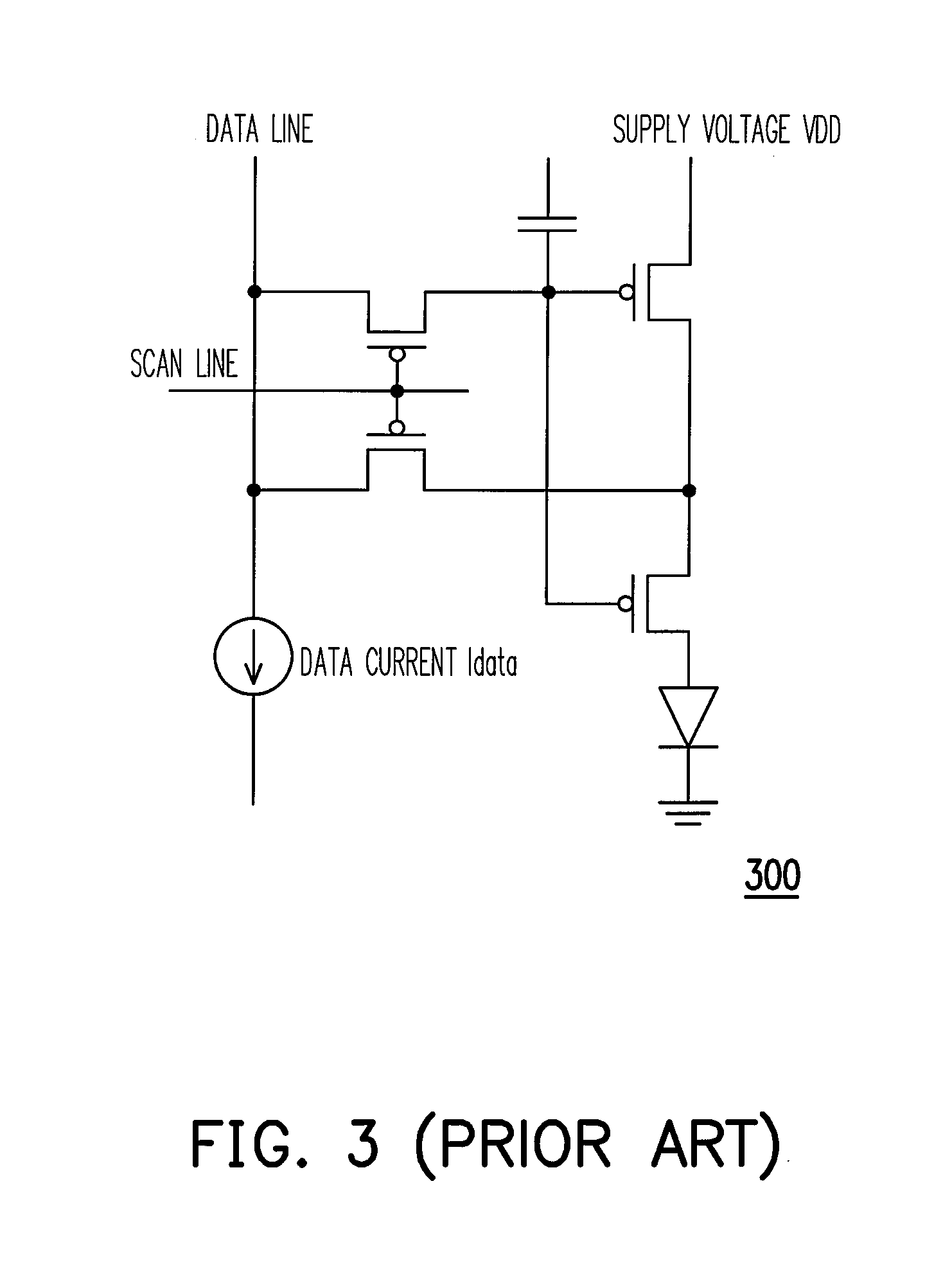 Structure of pixel circuit for display and driving method thereof