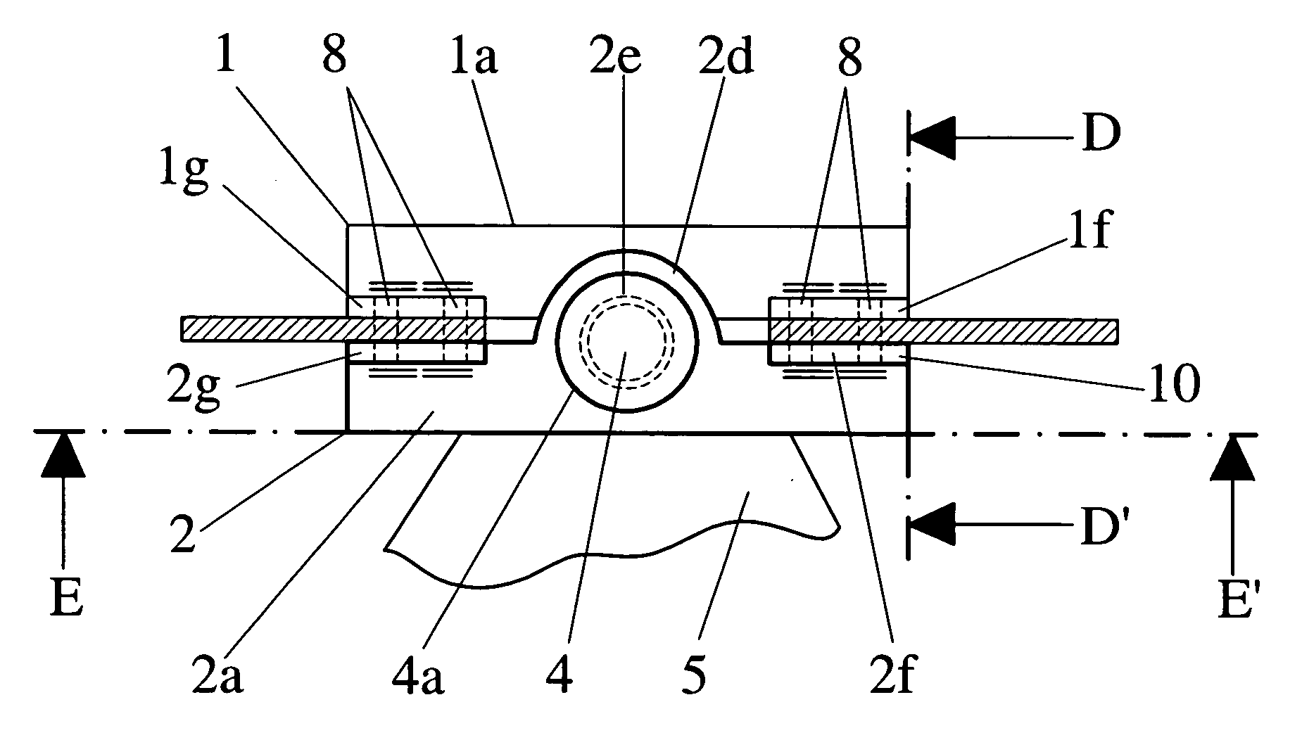 Rotation fitting for the empennage of an aircraft