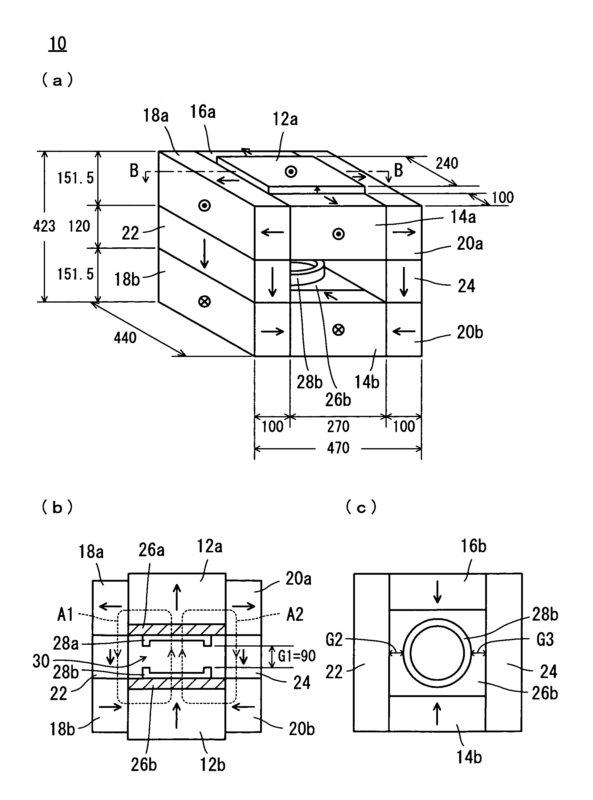 Magnetic field generating device and MRI equipment using the device