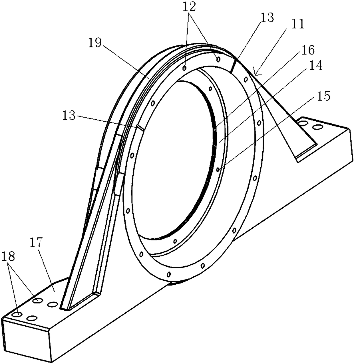 Modular centering bearing device