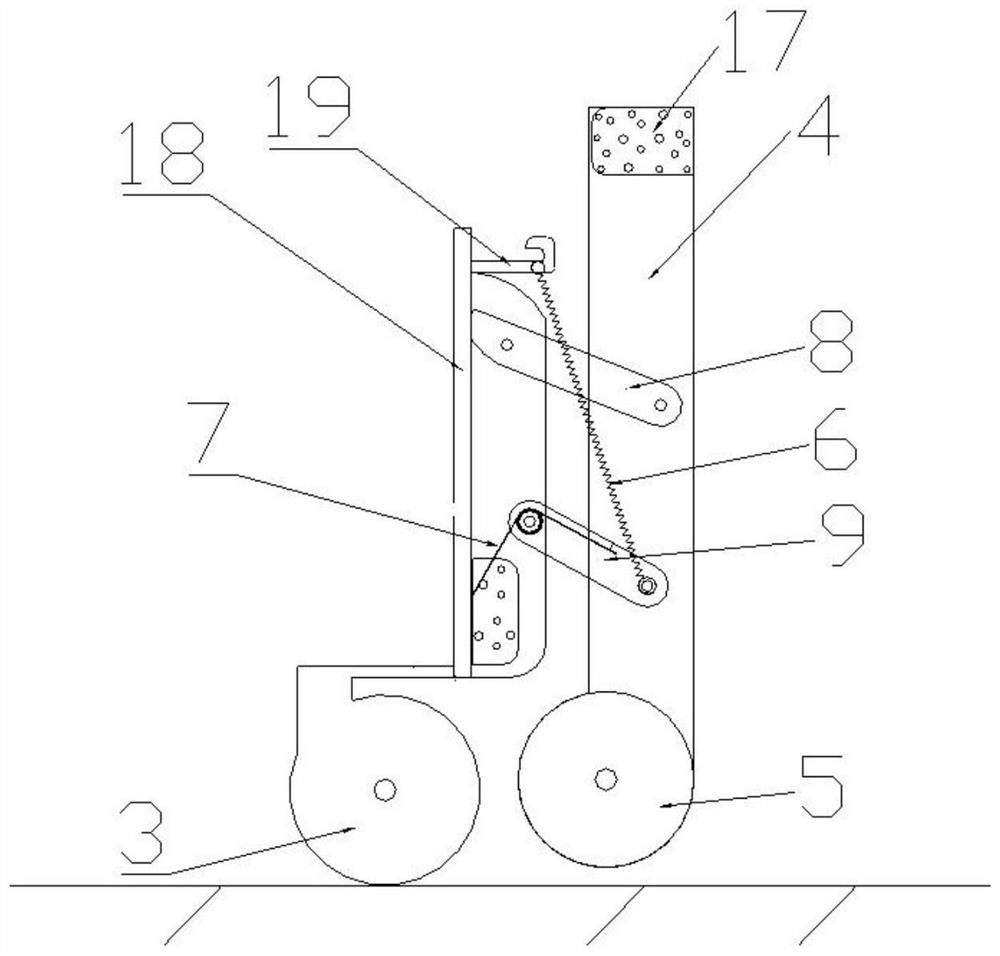 Integrated self-opening and self-closing stair-climbing draw-bar box