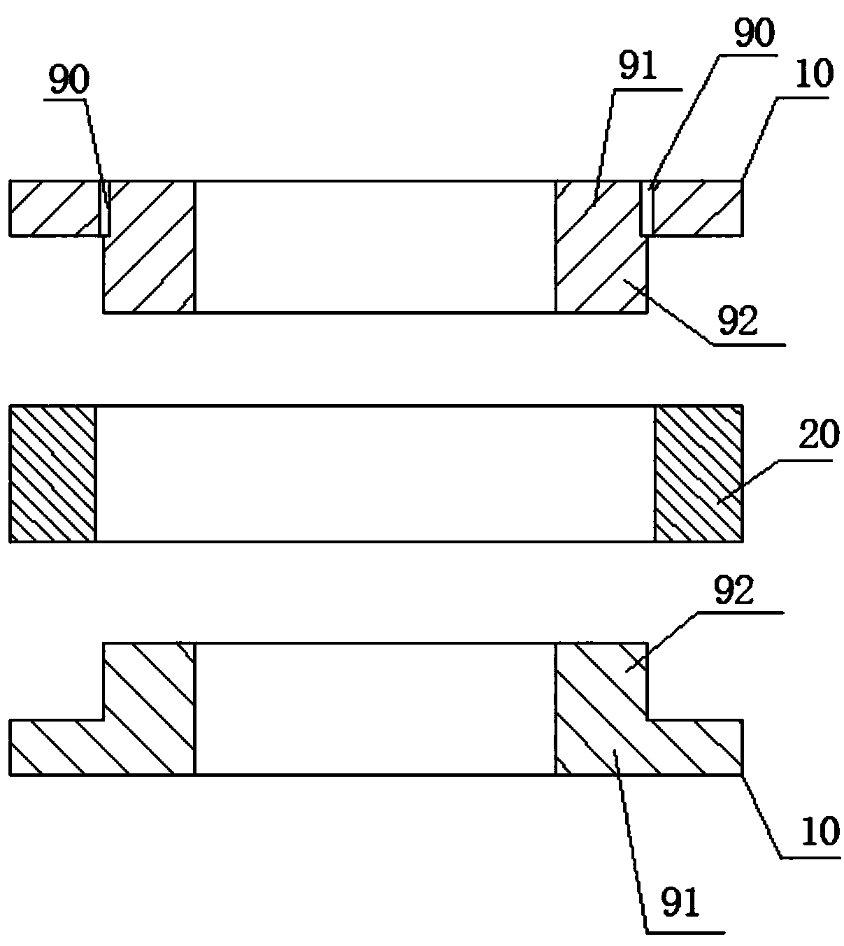 Cemented carbide composite roll ring, composite roll ring group and composite roll ring manufacturing method