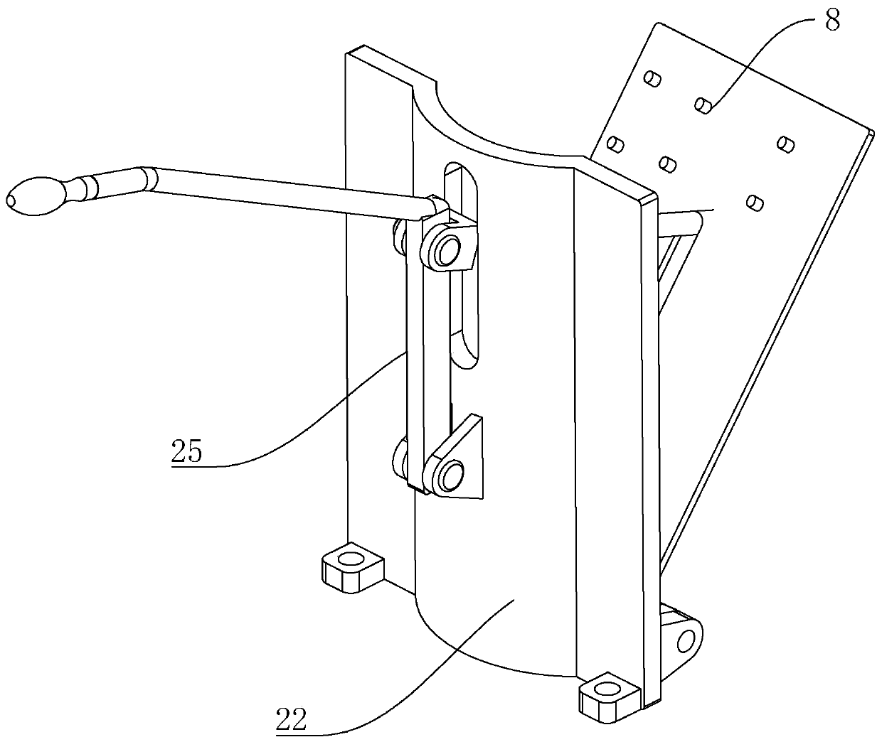 Cloth strip mop dewatering device