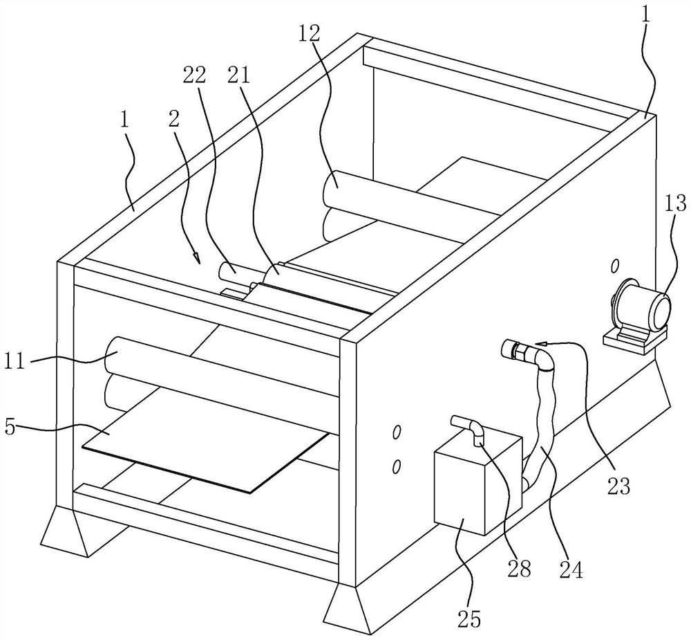 Printing and dyeing pretreatment device with good liquid feeding effect