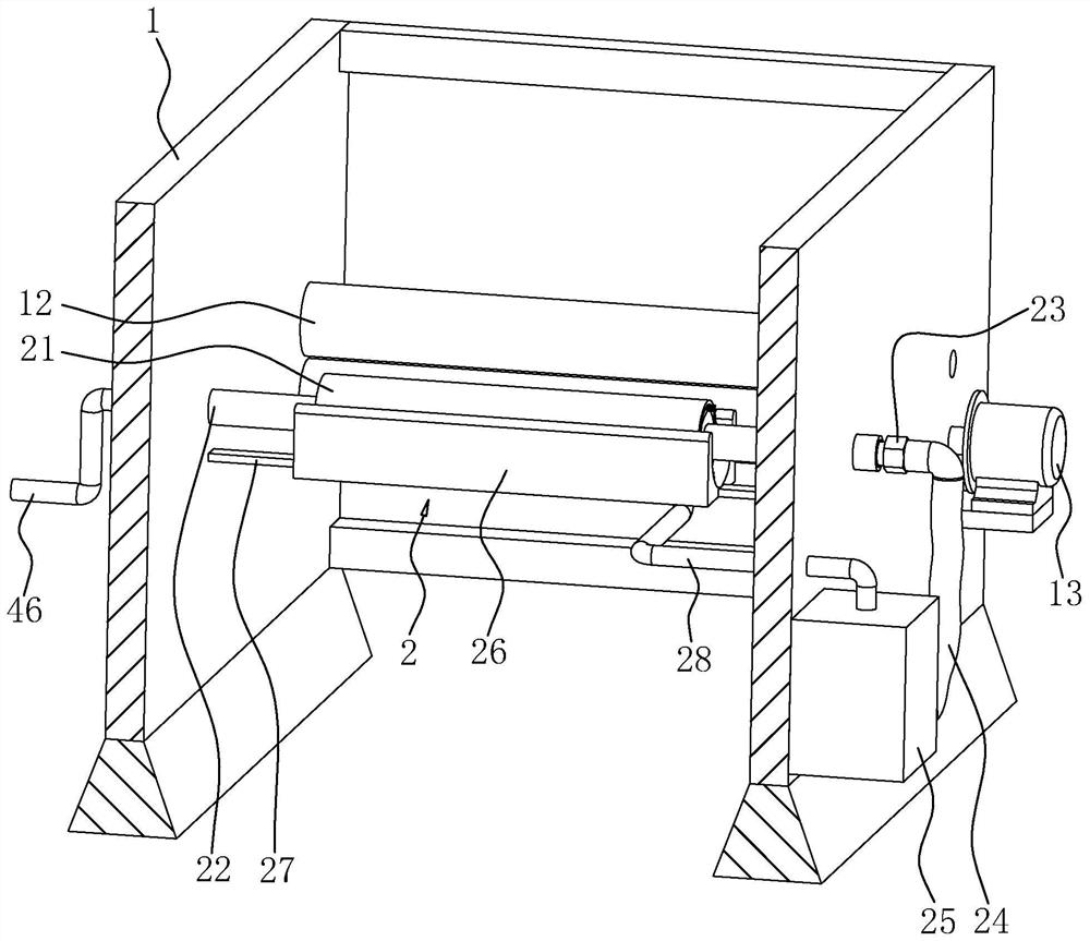 Printing and dyeing pretreatment device with good liquid feeding effect