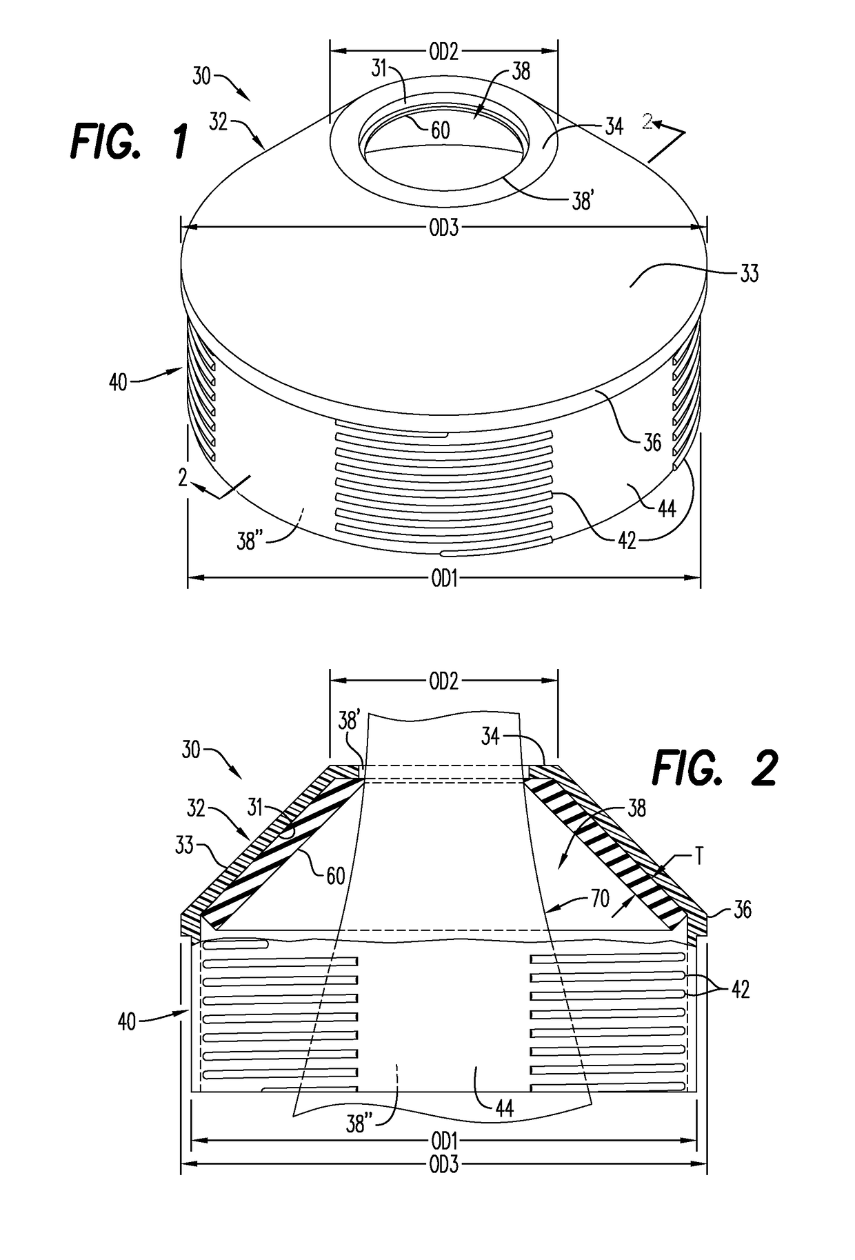 Retaining member and insulating vessel incorporating same