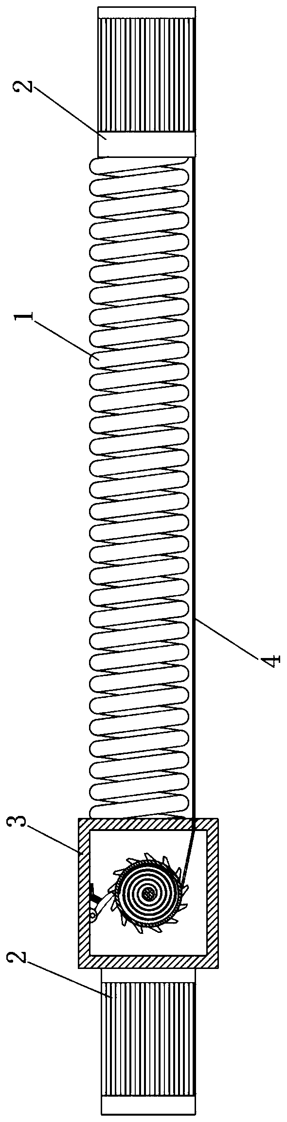 A spring arm force device with anti-rapid rebound