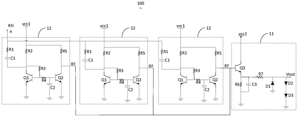 Power detection circuit, power amplifier module and radio frequency front-end architecture