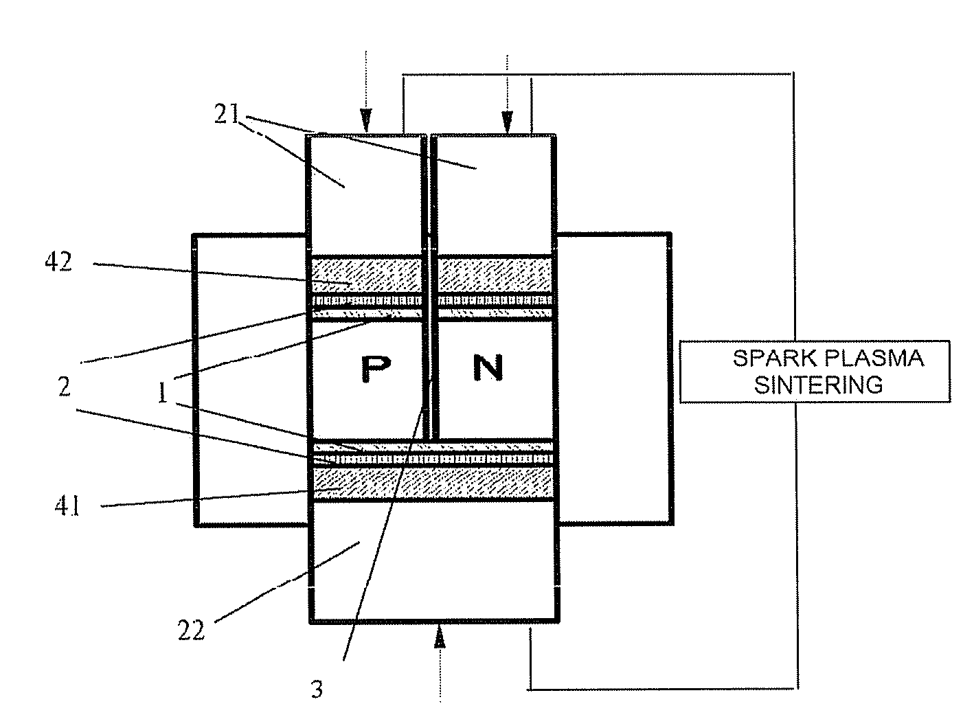 Fabrication method for thermoelectric device