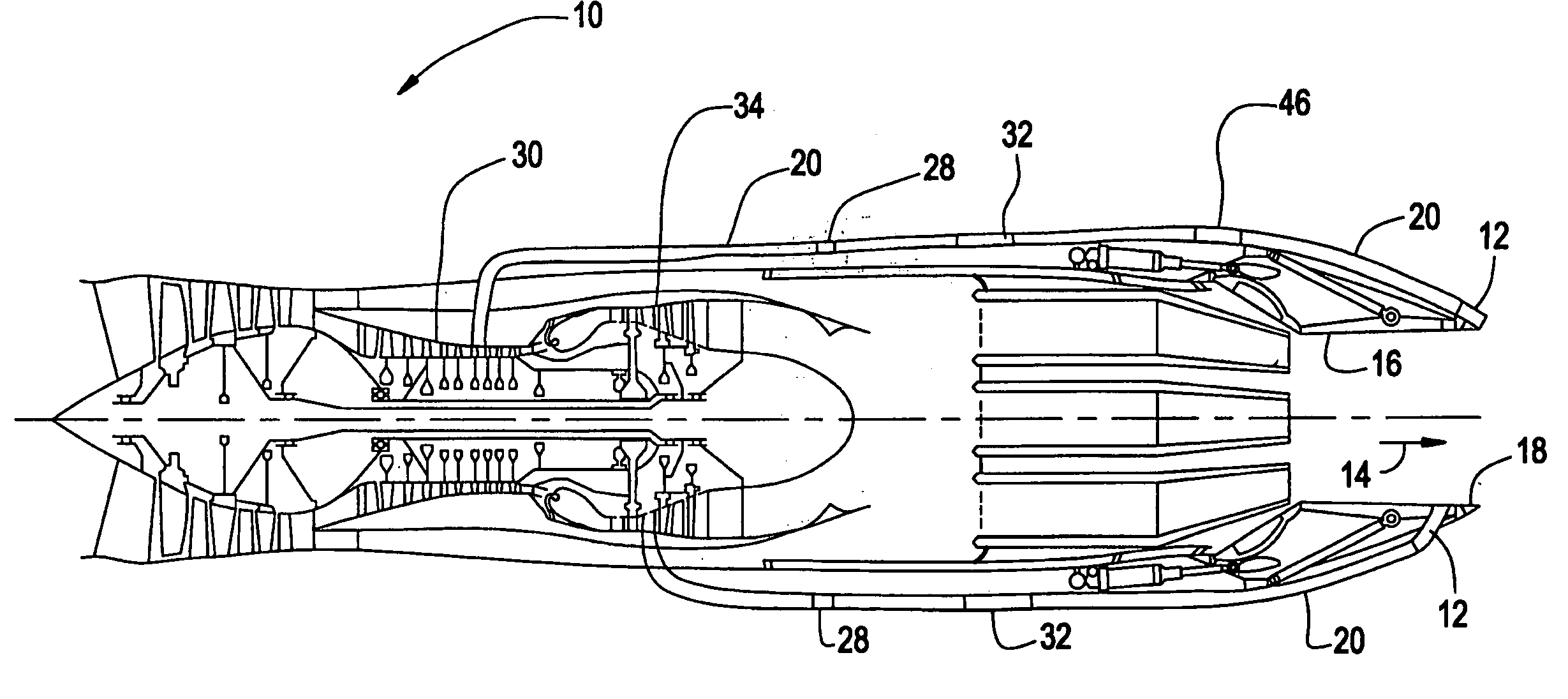 Device for reducing jet engine exhaust noise using oscillating jets