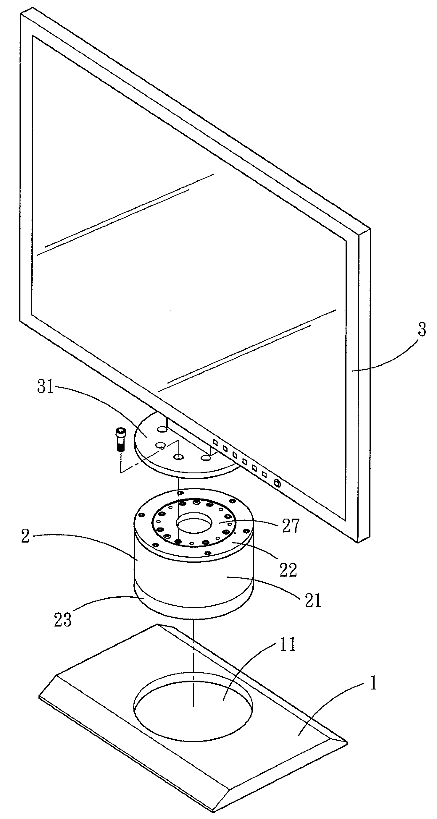 Display with a Rotary Driving Device