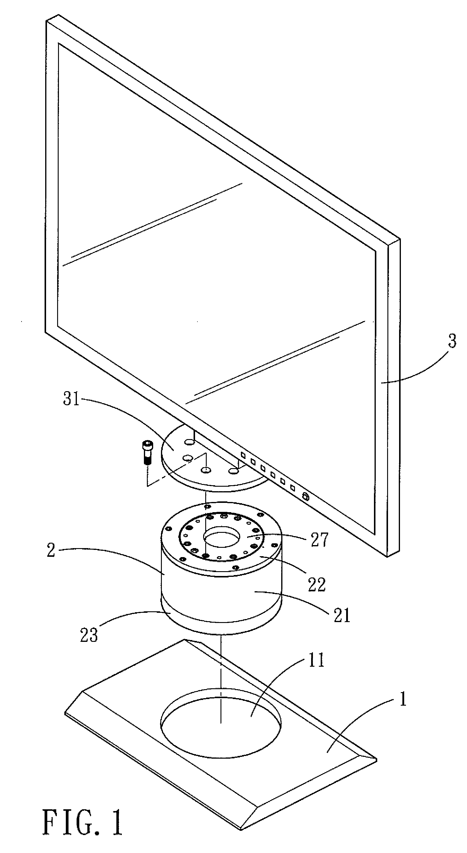 Display with a Rotary Driving Device